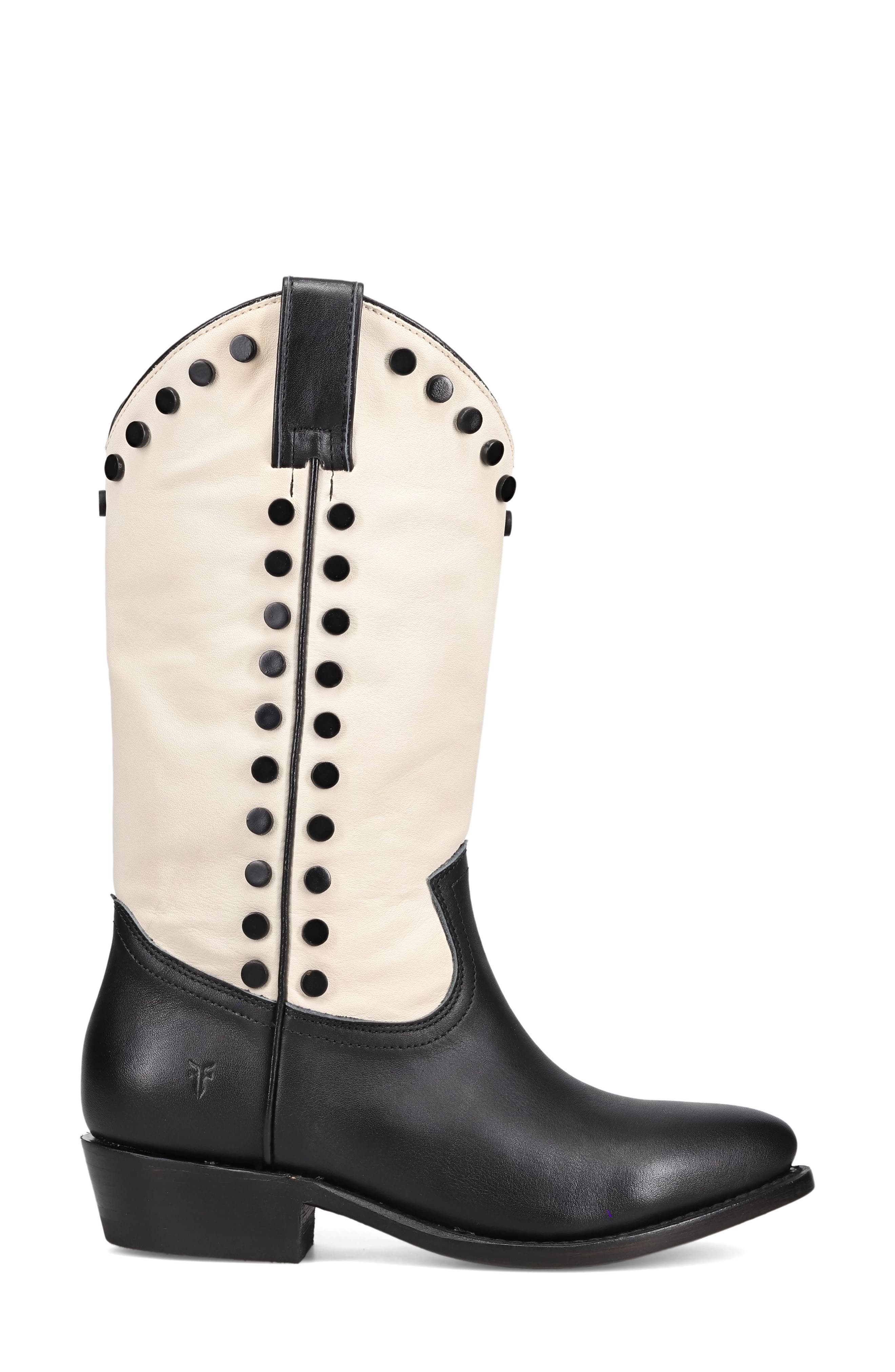 Frye Billy Stud Western Boot, Alternate, color, Bliv