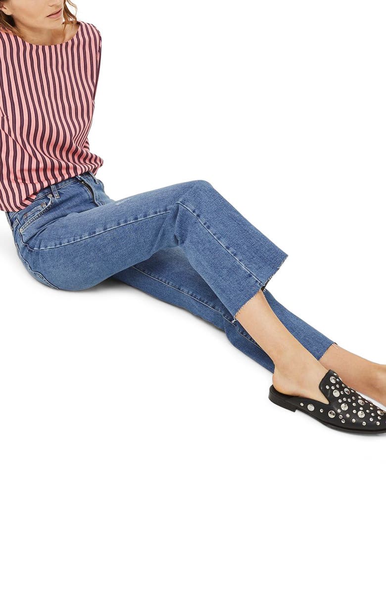 Topshop Dree Crop Flare Jeans, Alternate, color,