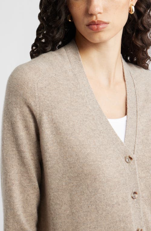 Nordstrom Cashmere V-neck Cardigan In Neutral