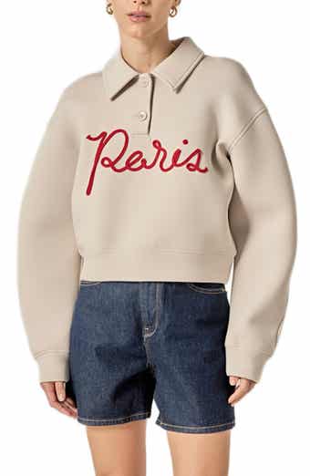 Lettering Scuba Polo Pullover