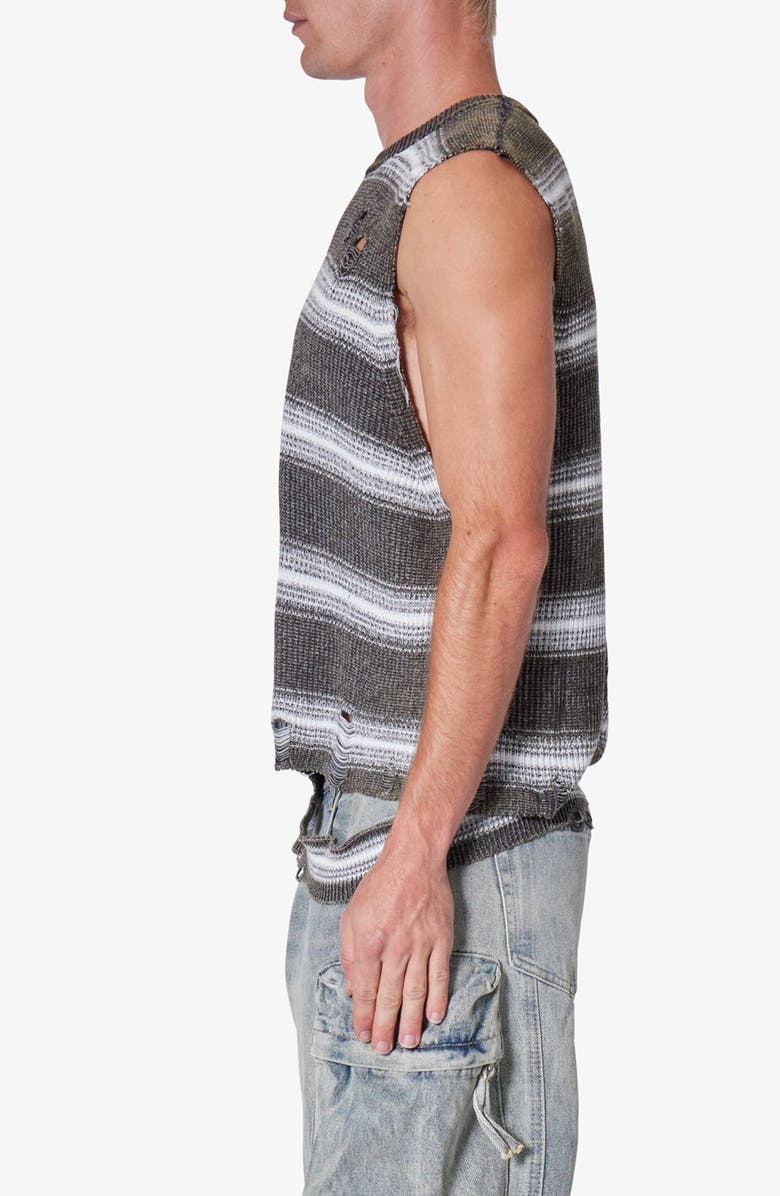 mnml Detroyed Sleeveless T-Shirt, Alternate, color, Black/ White