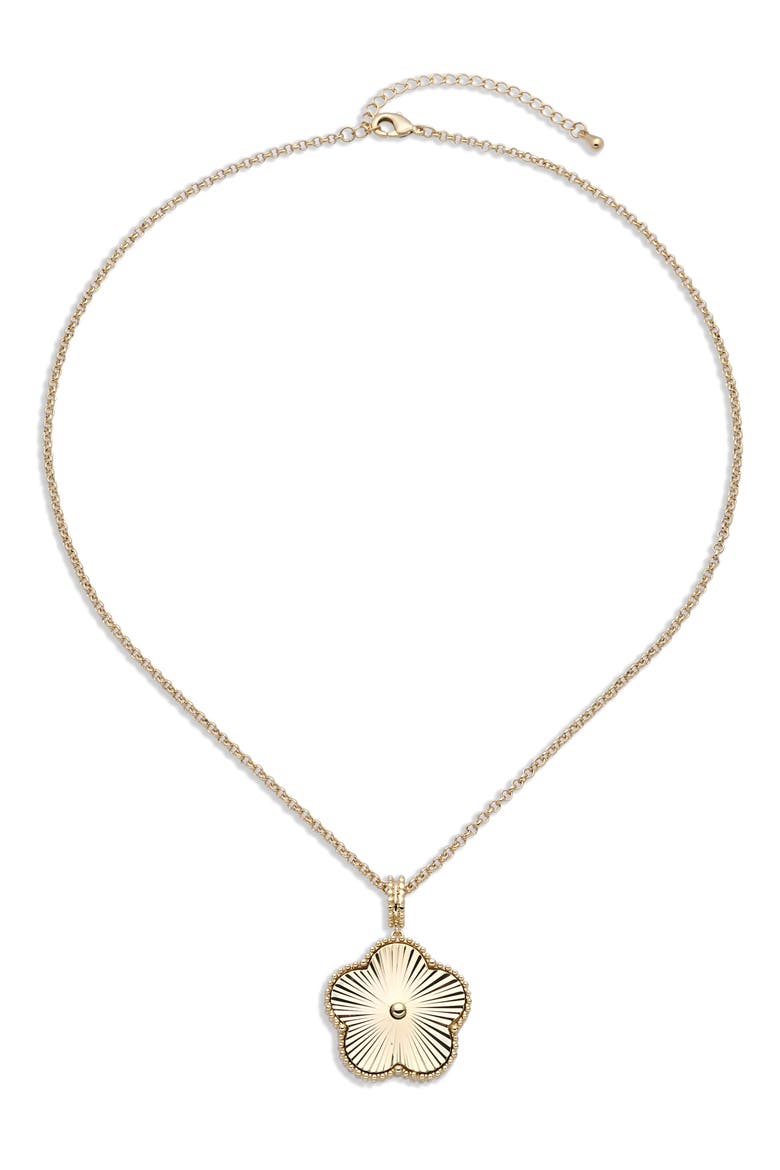 Isabelle Flower Pendant Necklace, Alternate, color, GOLD