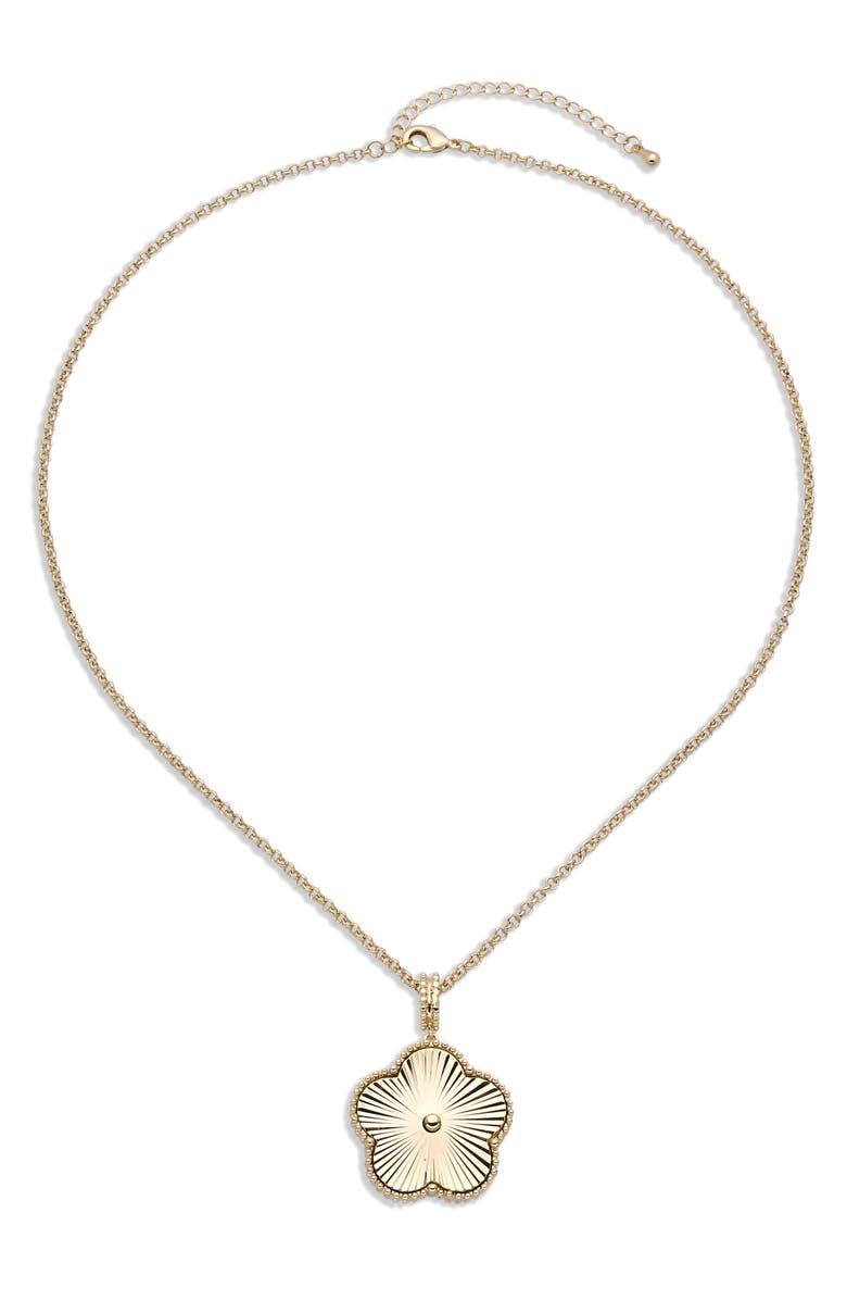 EYE CANDY LOS ANGELES Isabelle Flower Pendant Necklace, Alternate, color, Gold
