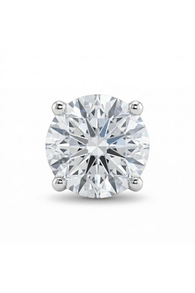 1/2 - 2 Ct Single Diamond Stud in 14k Gold One Earring Lab Grown, Main, color, White Gold - 2Ct