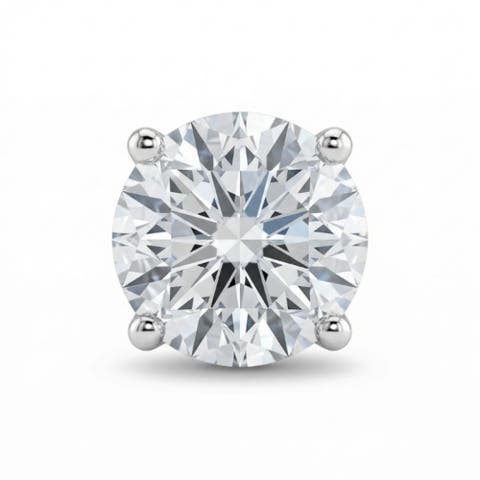 1/2 - 2 Ct Single Diamond Stud in 14k Gold One Earring Lab Grown