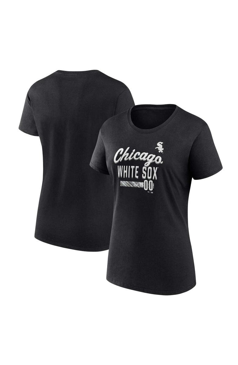 FANATICS Women's Fanatics Branded Black Chicago White Sox Logo Fitted T-Shirt, Main, color, Black