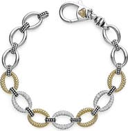 LAGOS Caviar Lux Pavé Diamond Link Bracelet