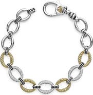 LAGOS Caviar Lux Pavé Diamond Link Bracelet