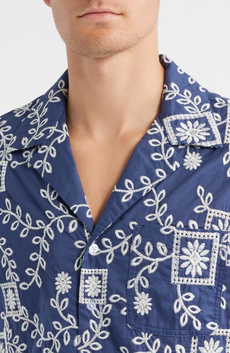 RIZORT Grecion Camp Shirt, Alternate, color, Blue