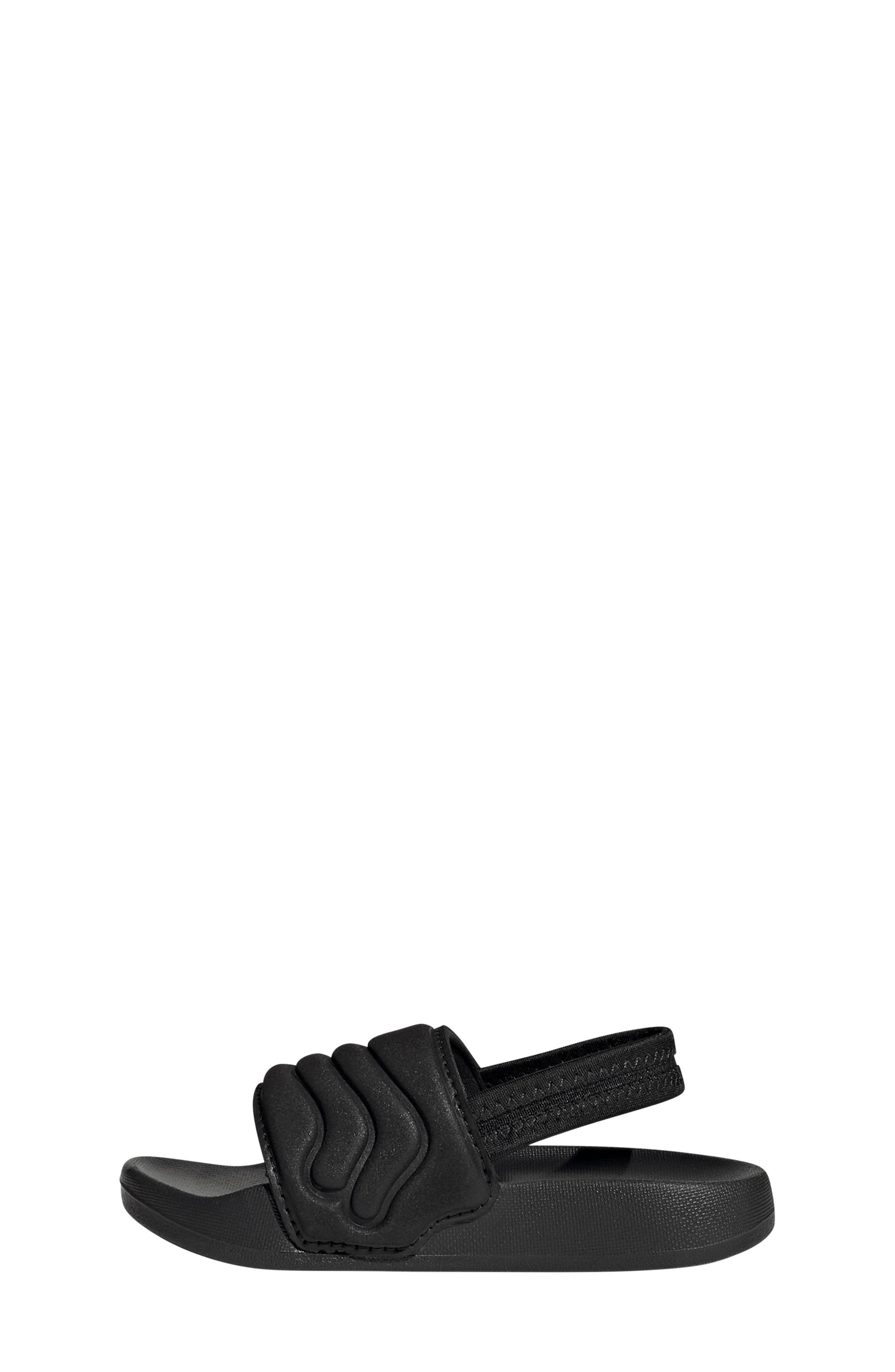 adidas Kids' Adilette Estrap 2.0 Slide Sandal, Alternate, color, Core Black/ Footwear White