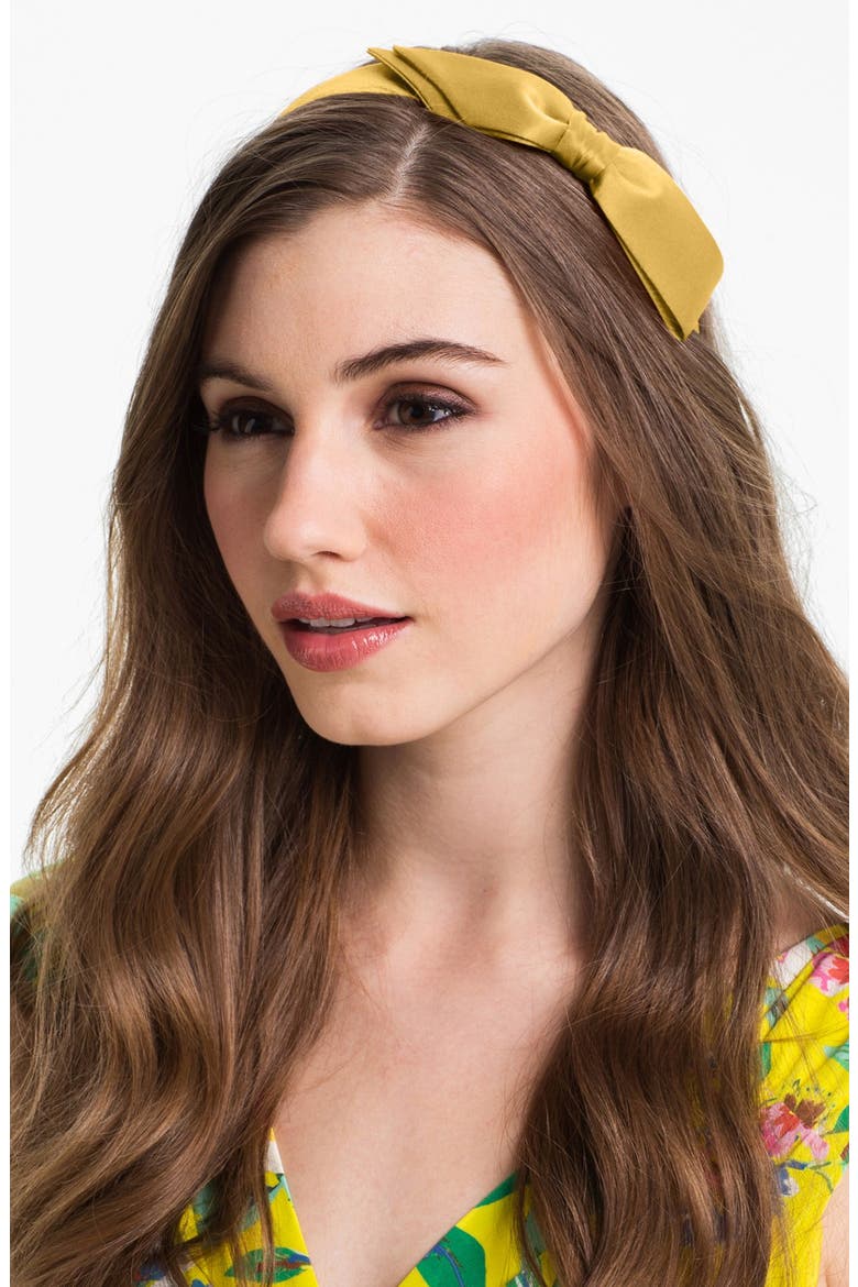 'Bermuda Bow' Headband, Main, color, MARIGOLD