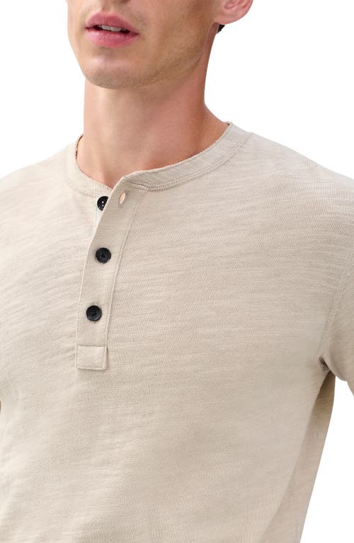 Rag & Bone Classic Flame Slub Cotton Henley In Neutral
