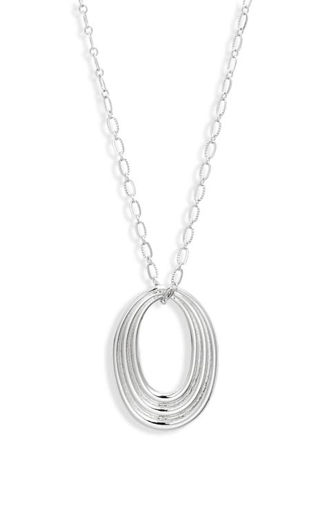 Concentric Circle Pendant Necklace