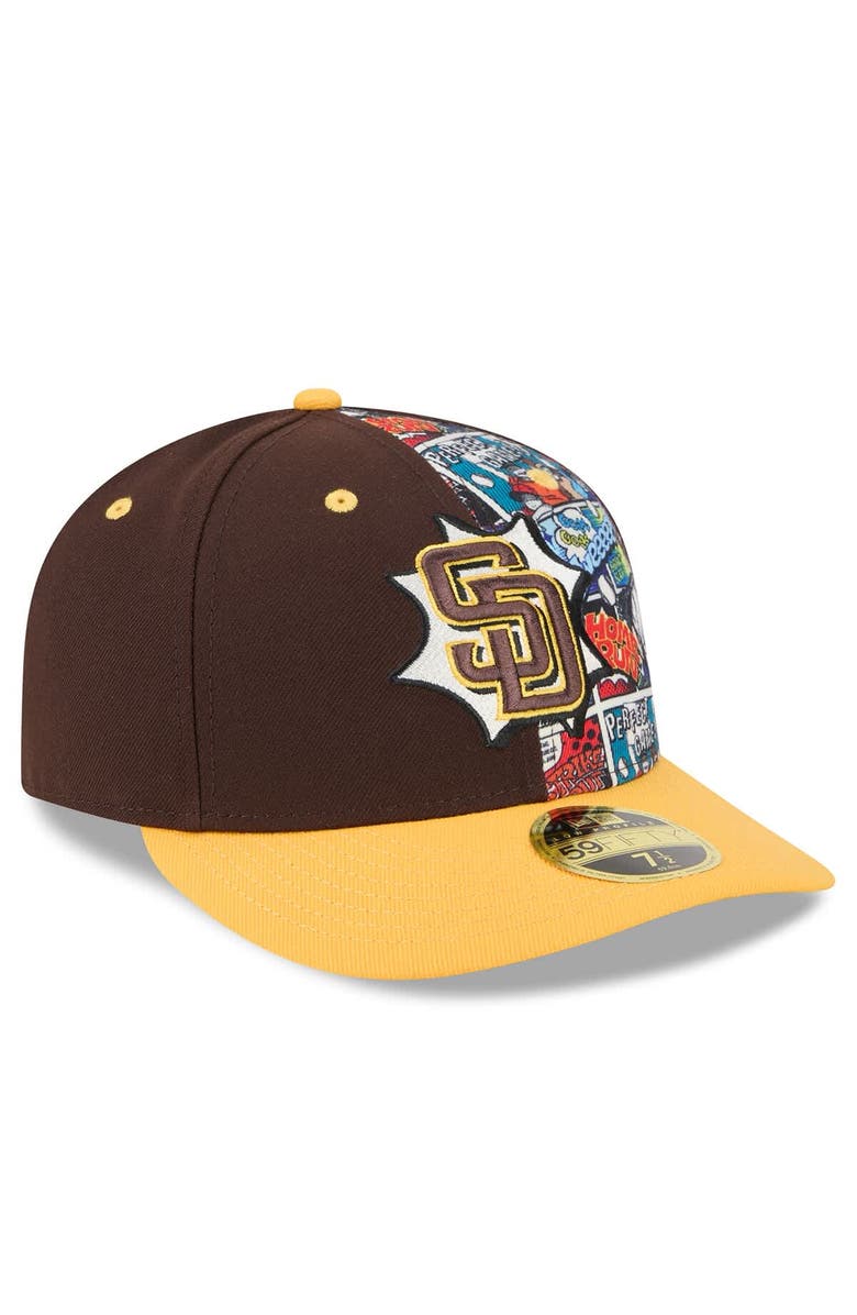 New Era Men's New Era Brown/Gold San Diego Padres 2025 MLB Diamond Hero Edition Low Profile 59FIFTY Fitted Hat, Alternate, color, 
