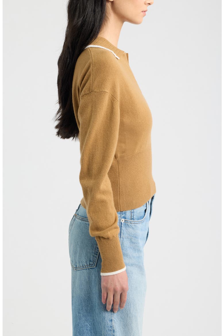 Fallon Wool & Cashmere Sweater, Alternate, color, CAMEL