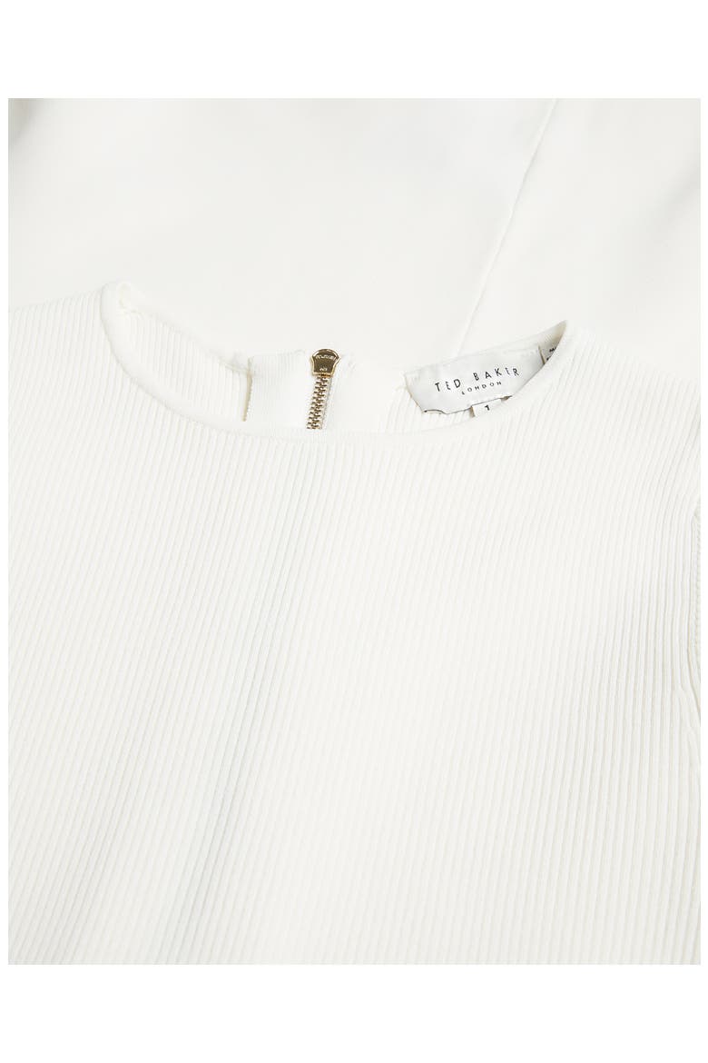Olivia Rib Fit & Flare Dress, Alternate, color, IVORY
