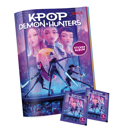 Netflix K-pop Demon Hunters Sticker Album With Two 5-pack Stickers