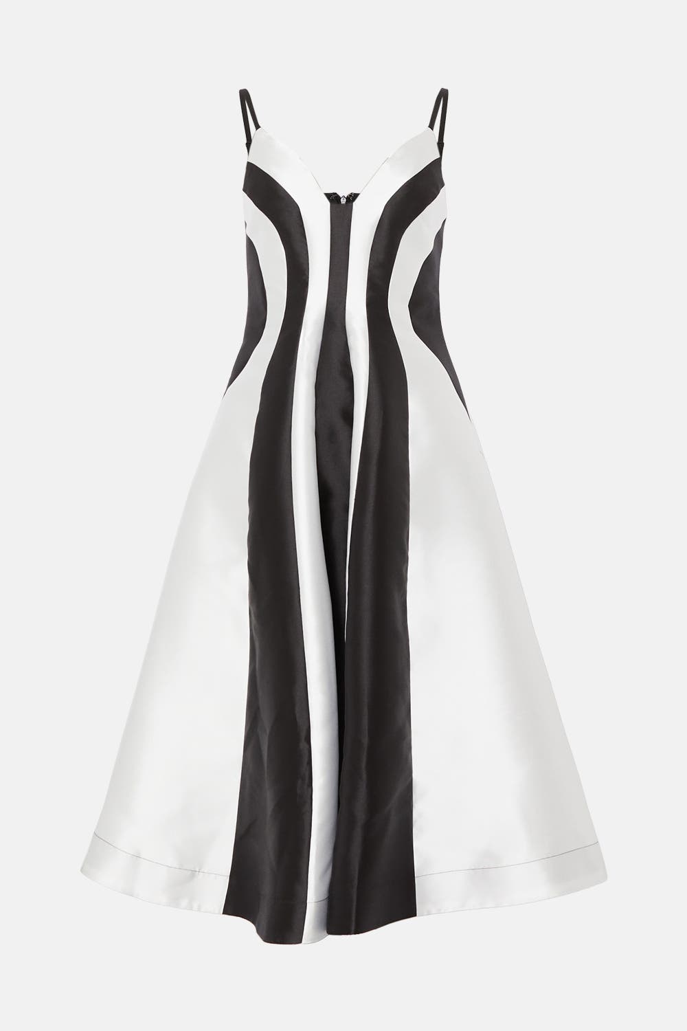 Contrast Panel Midi Dress - image 2