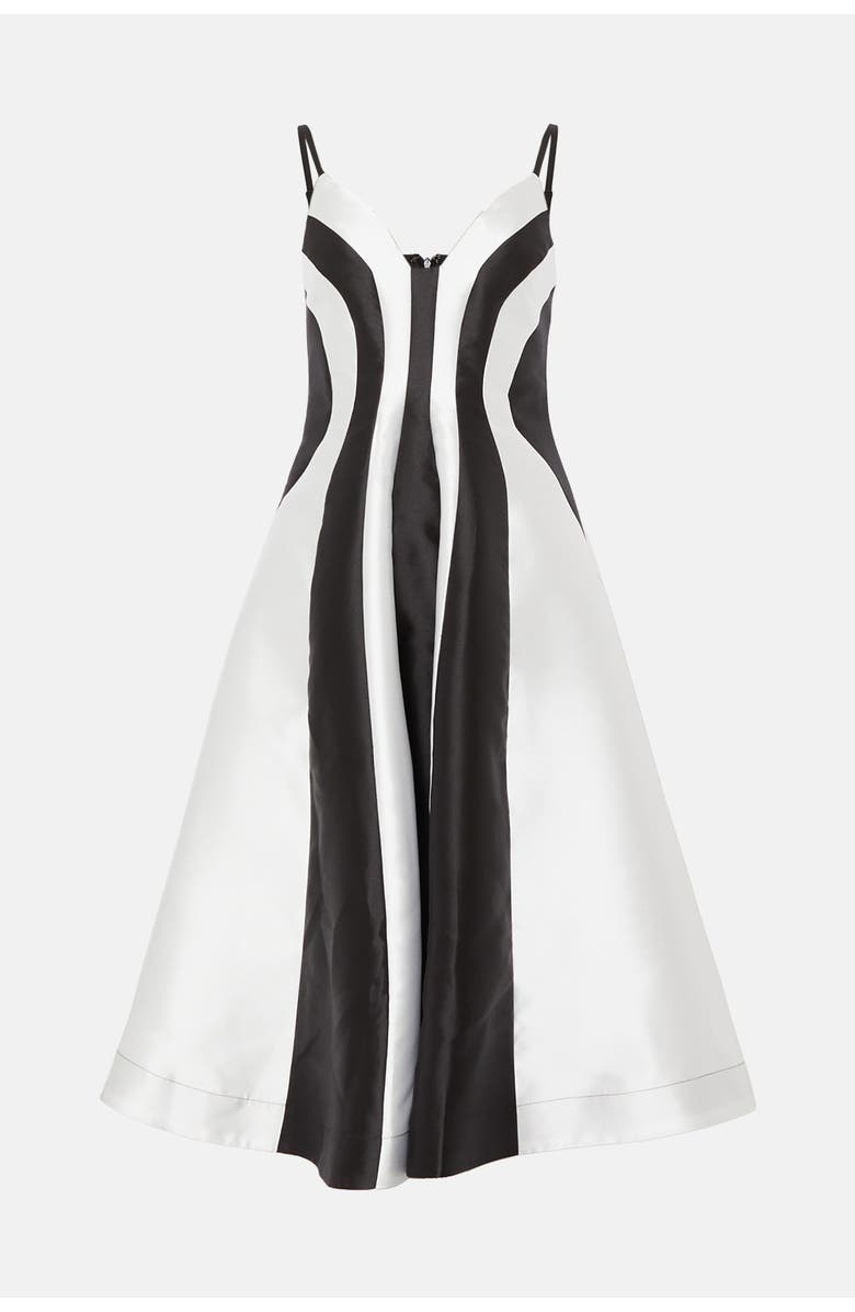 Coast Midi Contrast Panel Dress, Alternate, color, Mono