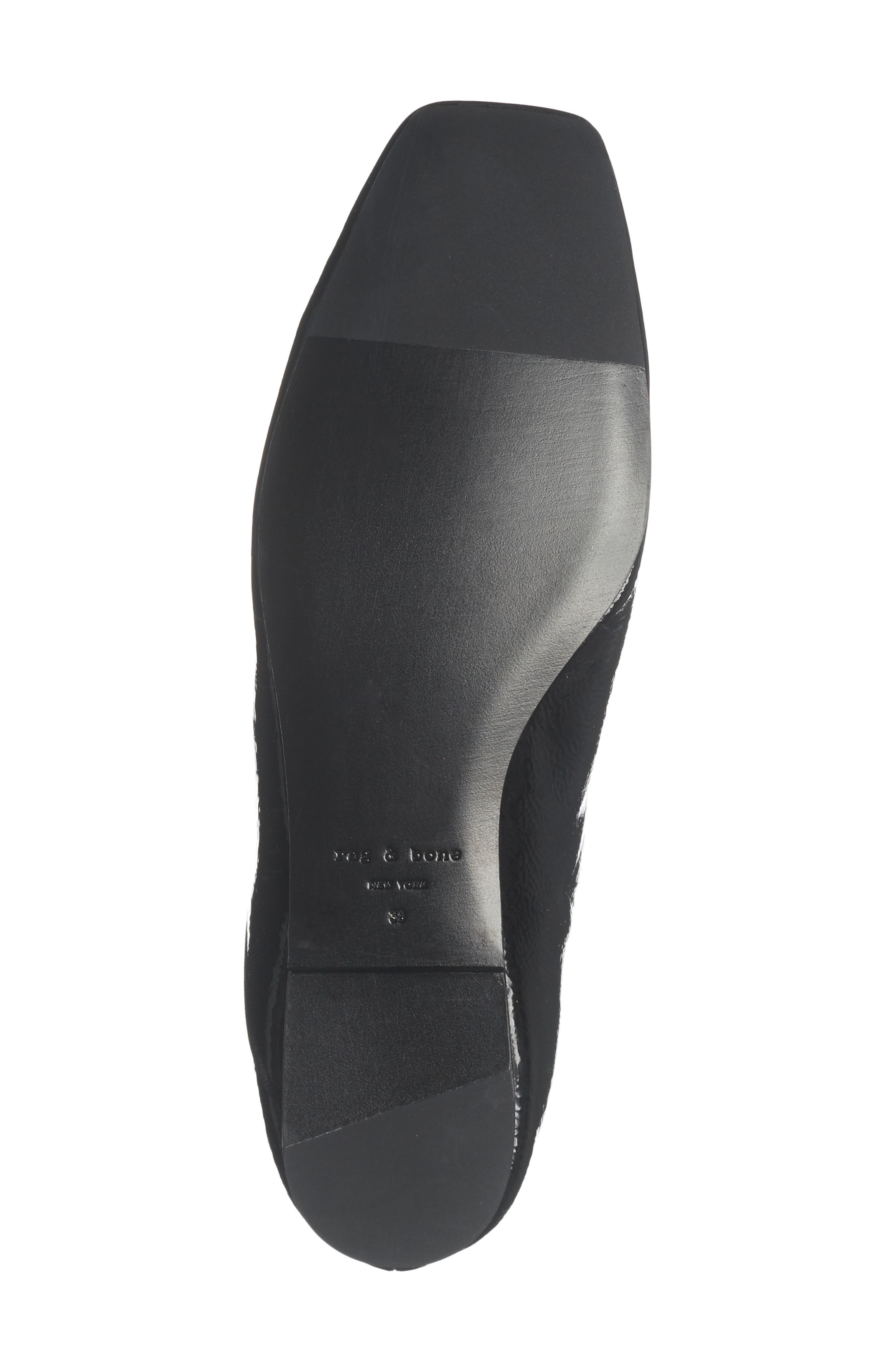 rag & bone Sadie Pointed Toe Flat, Alternate, color, Black