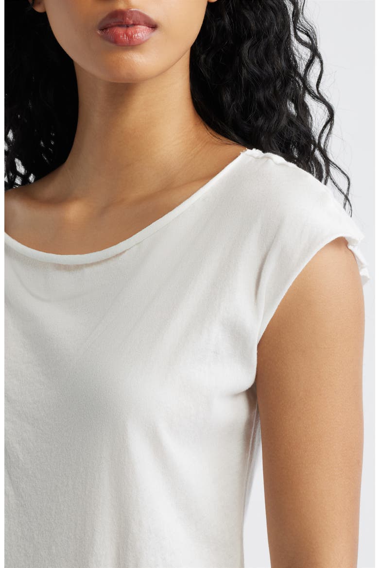 Off the Shoulder Banded Top, Alternate, color, WHITE