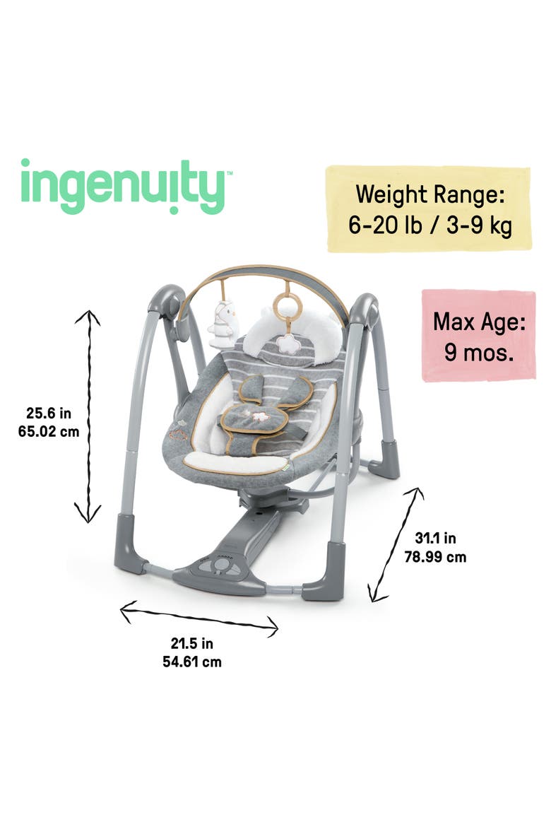 Swing n Go Portable Swing, Alternate, color, Grey