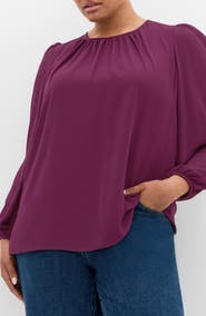City Chic Kelly Sheer Sleeve Top