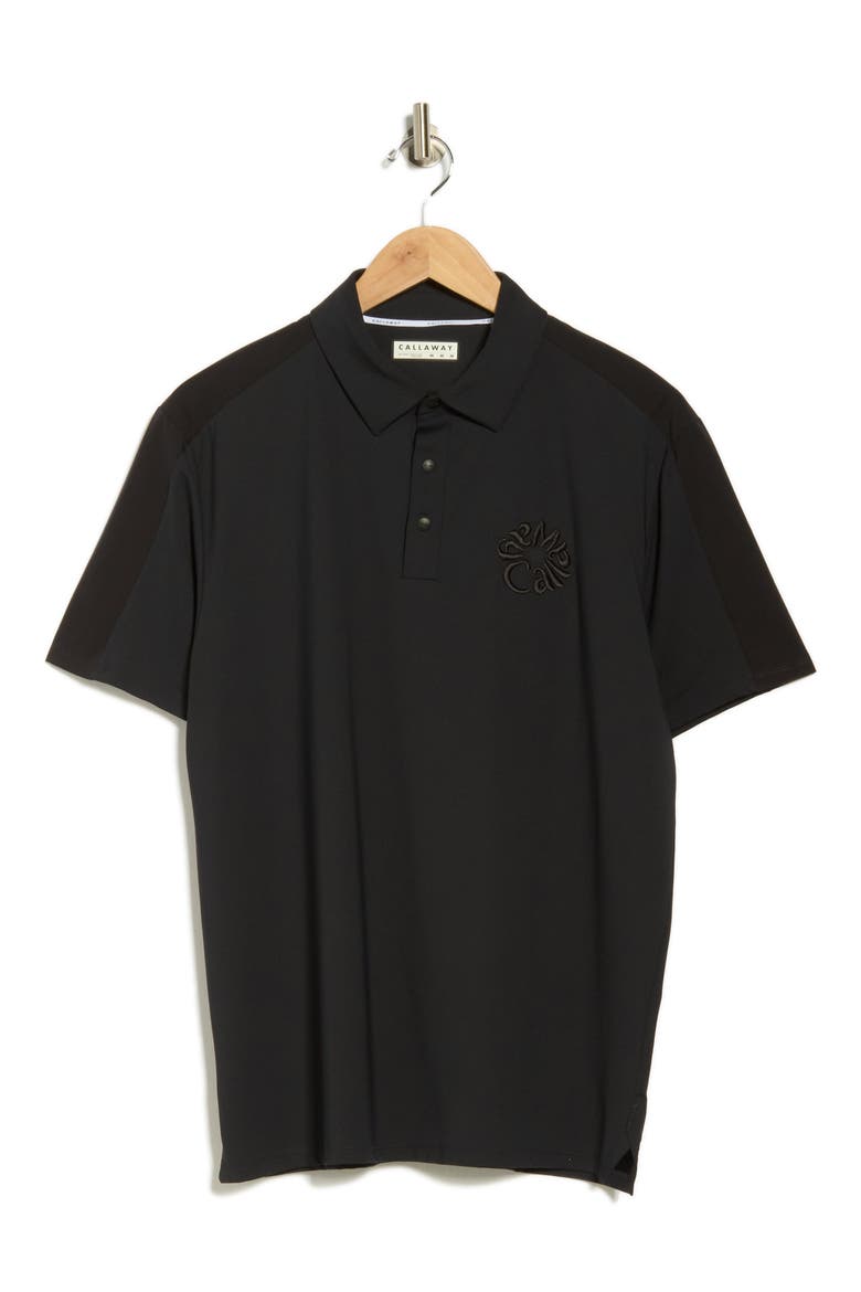Premium Mixed Media Polo Shirt, Alternate, color, ANTHRACITE