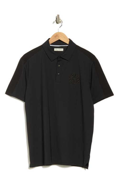 Callaway Premium Mixed Media Polo Shirt In Black