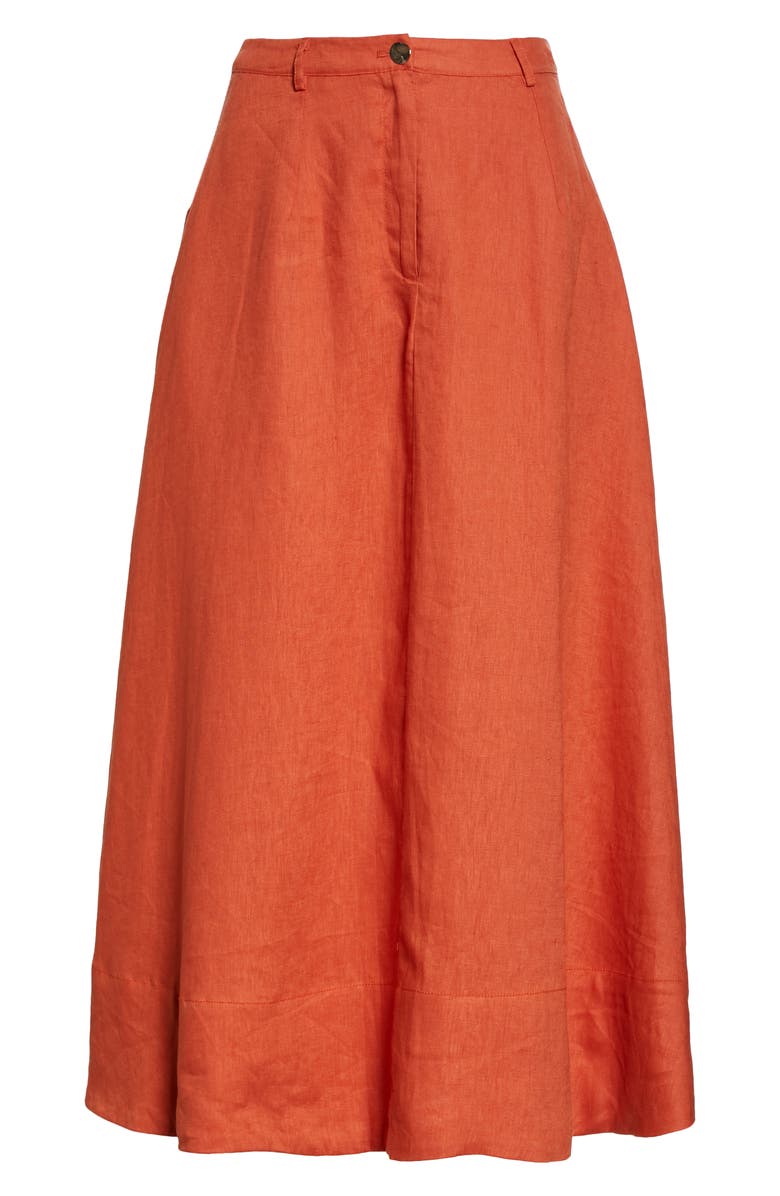 STAUD Cybele Linen Skirt, Alternate, color,
