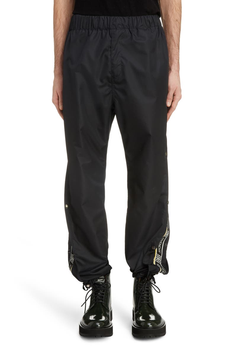 Snap Seam Logo Jogger Pants, Main, color, BLACK