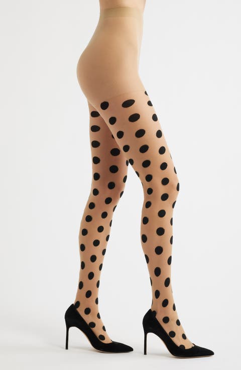 Spotlight Polka Dot Jacquard Sheer Tights