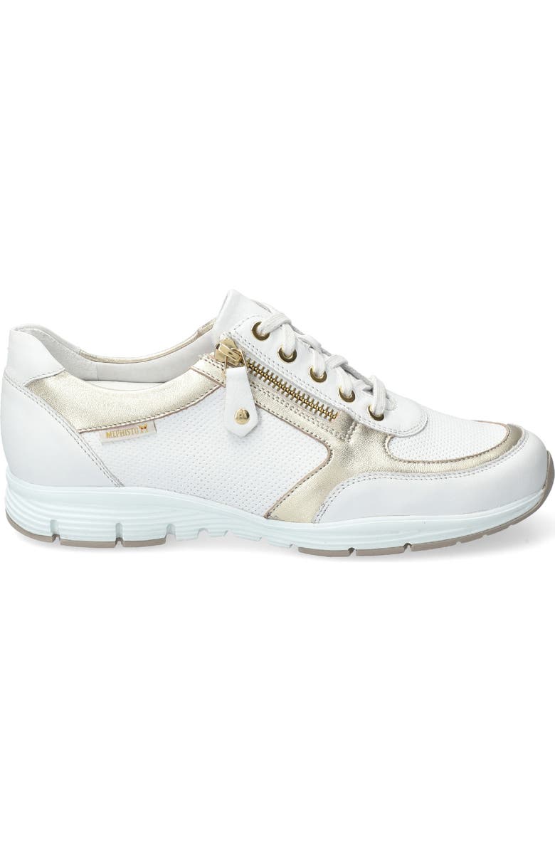 Mephisto Ylona Sneaker, Alternate, color, White/ Gold