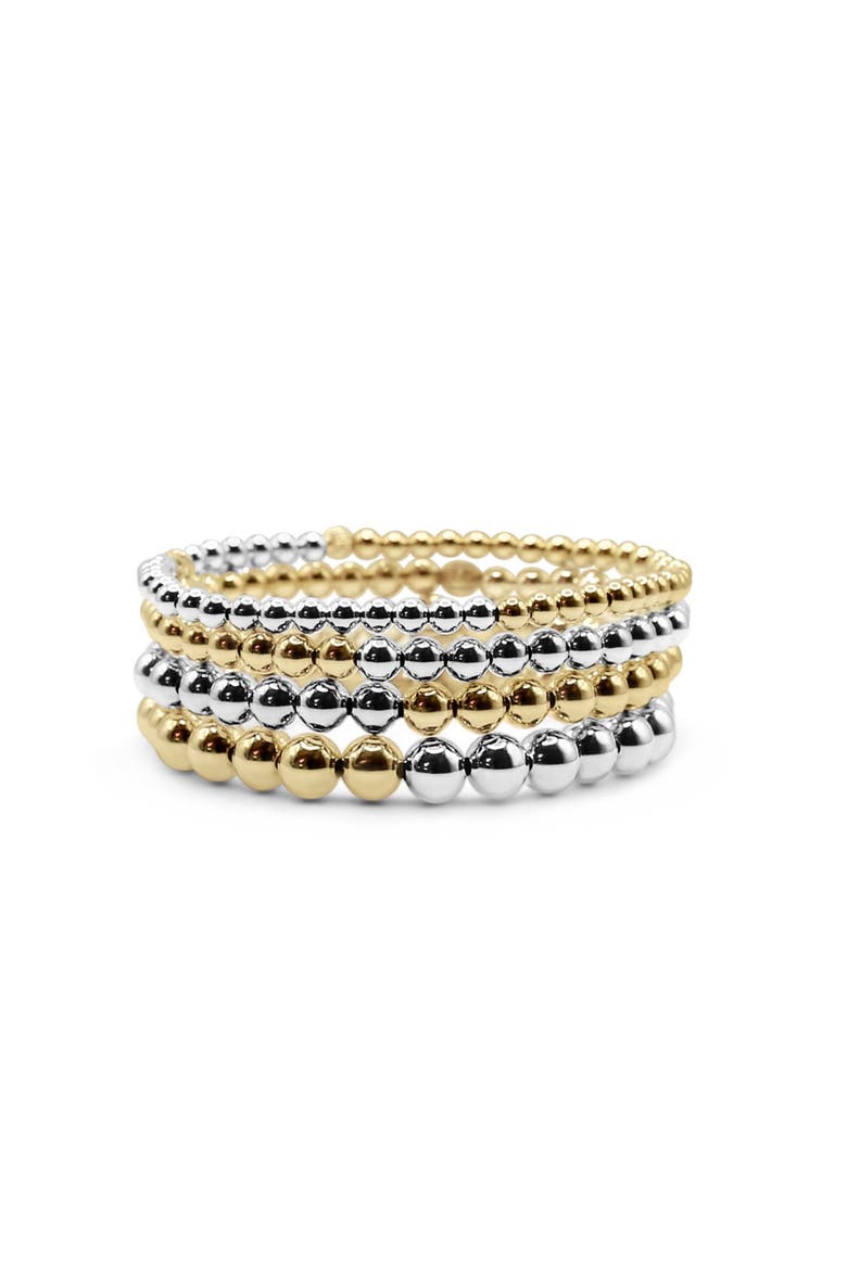 Fusion Two-Tone Bracelet Stack, Alternate, color, Gold