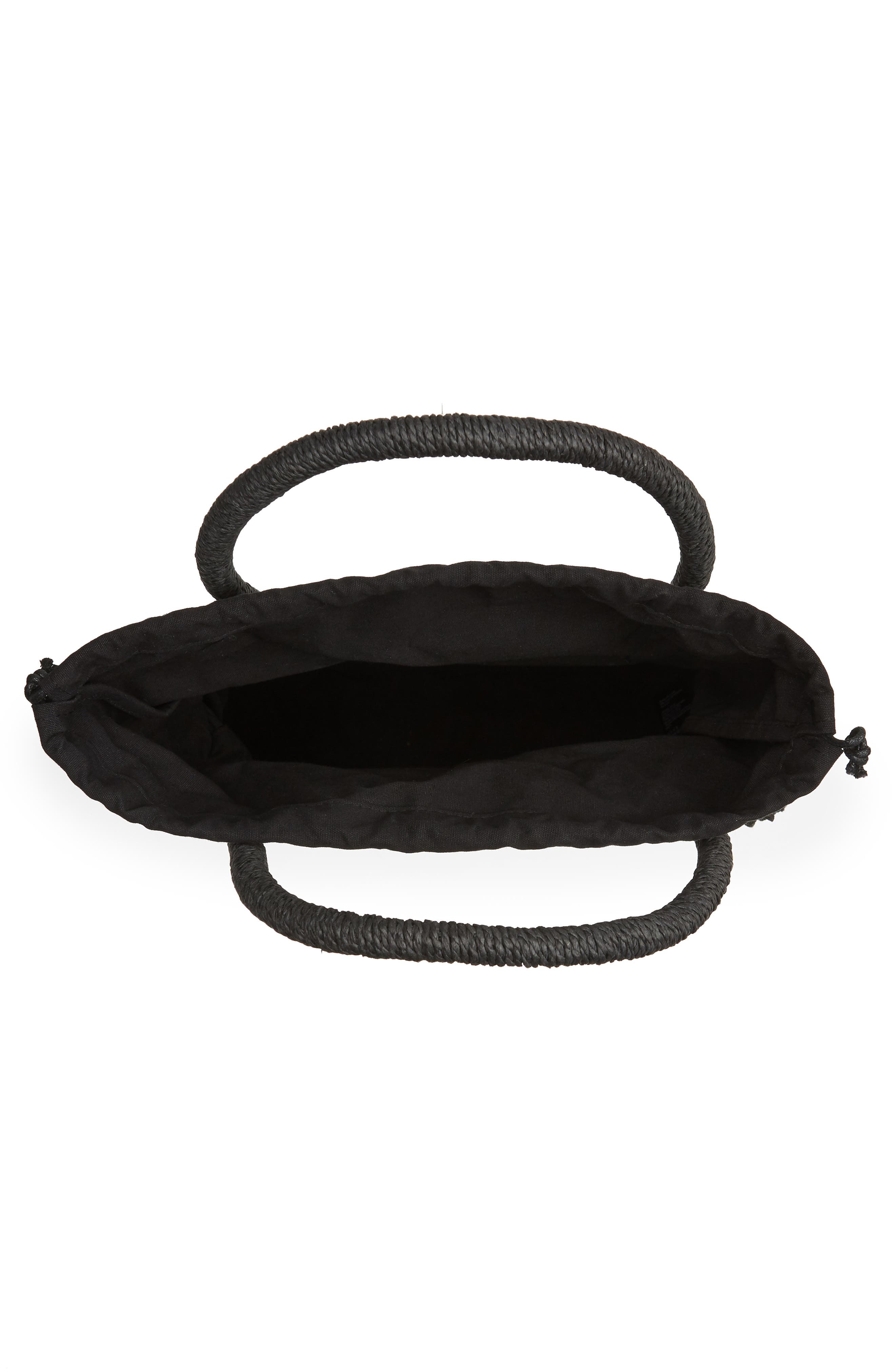 Topshop Bella Straw Circle Tote Handbag, Alternate, color, 