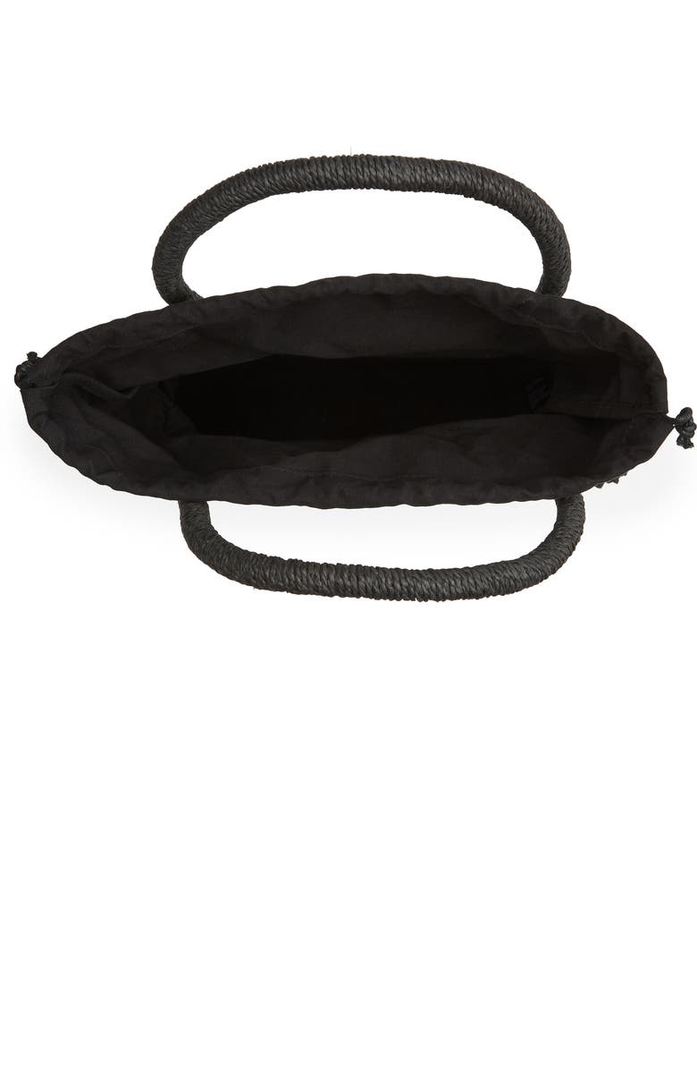 Topshop Bella Straw Circle Tote Handbag, Alternate, color,