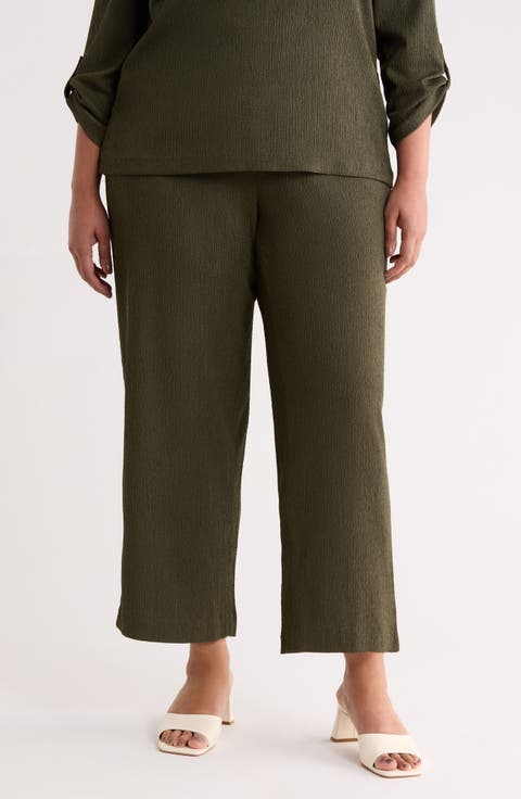 Knit Pull-On Wide Leg Pants (Plus)