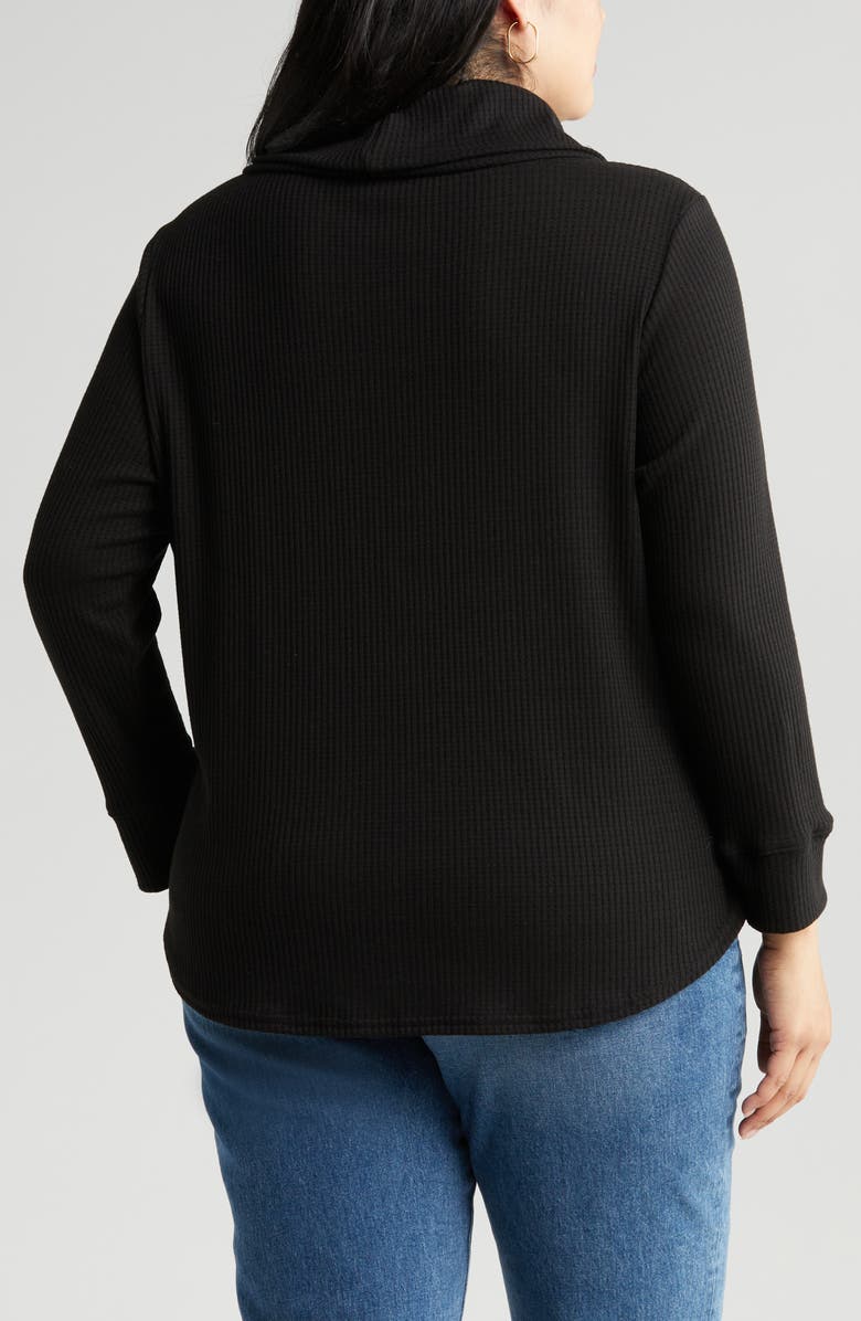 Caslon<sup>®</sup> Cowl Neck Waffle Knit Top, Alternate, color,
