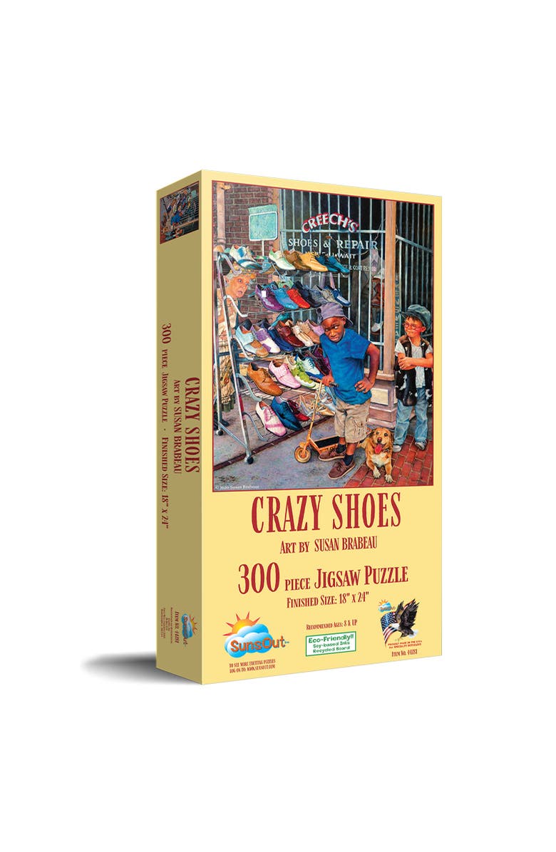 Sunsout Crzy Shoes 300 piece Jigsaw Puzzle for Adults, Main, color, Multicolor