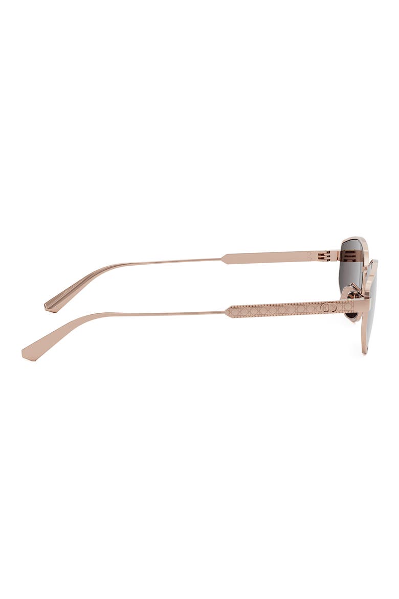 'DiorCannage B1U 57mm Oval Sunglasses, Alternate, color, SHINY ROSE GOLD / BORDEAUX
