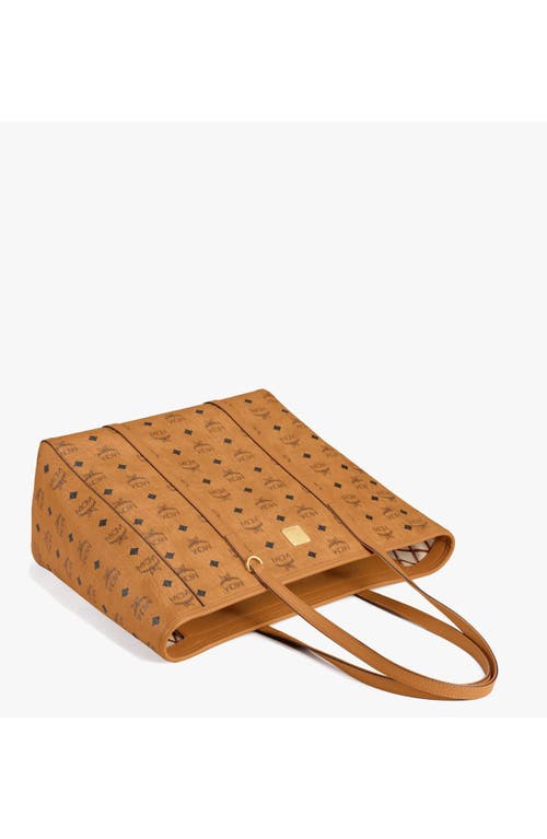 Mcm Toni Top-zip Shopper In Brown