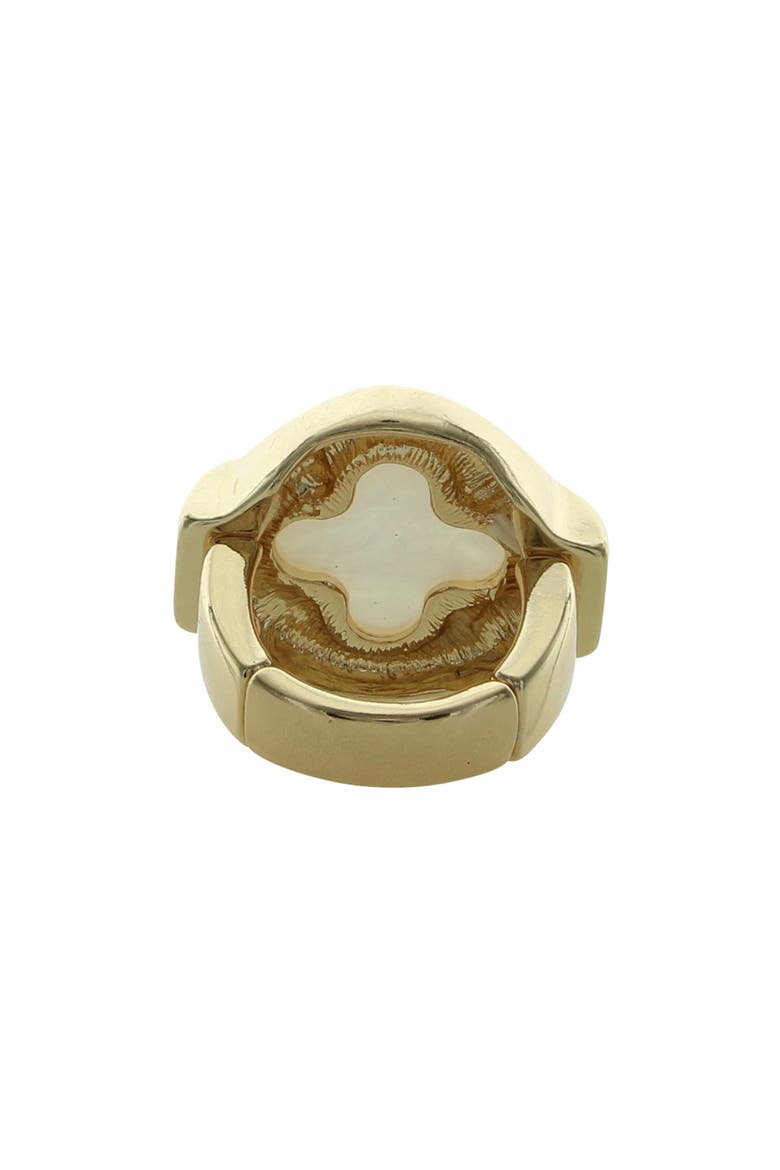 Clover Ring, Alternate, color, GOLD / WHITE / CLEAR