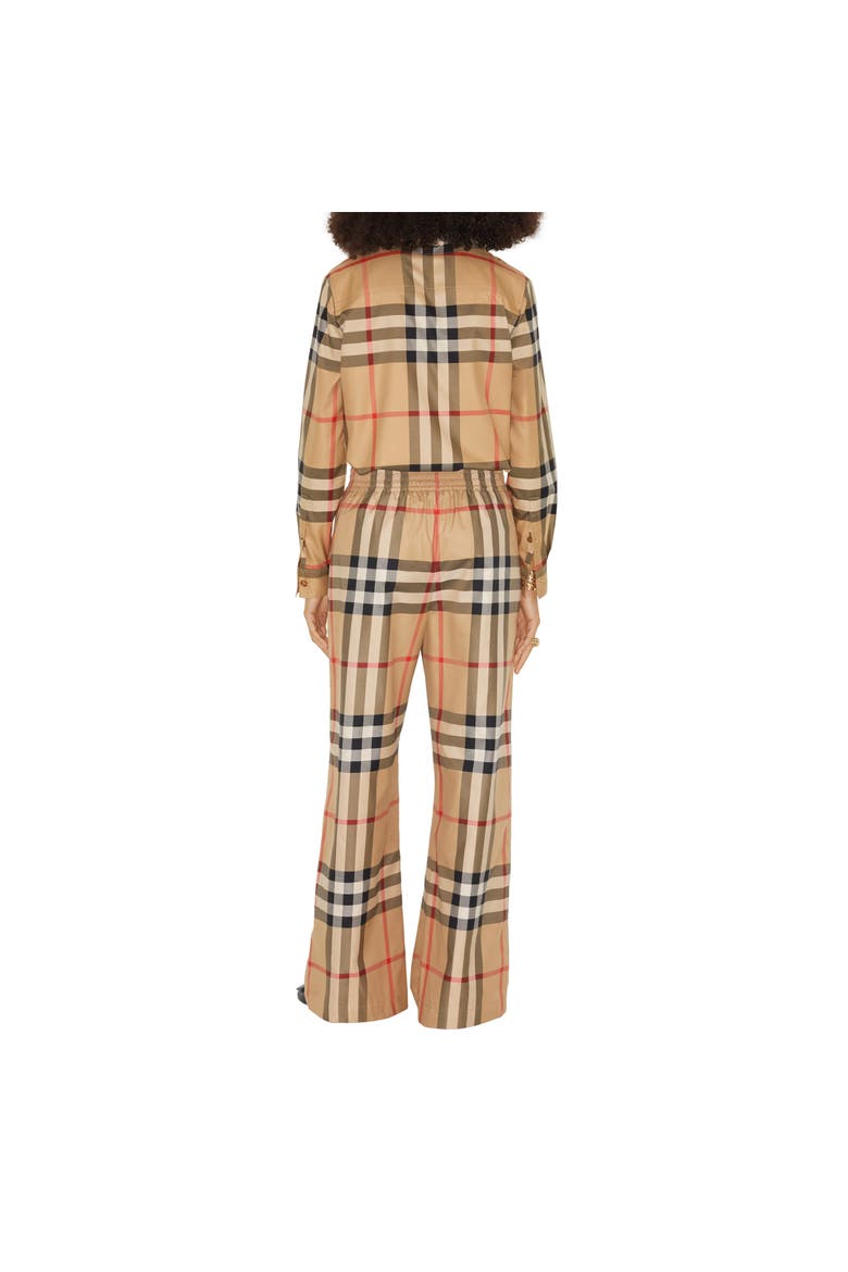 Check Cotton Trousers, Alternate, color, Archive beige