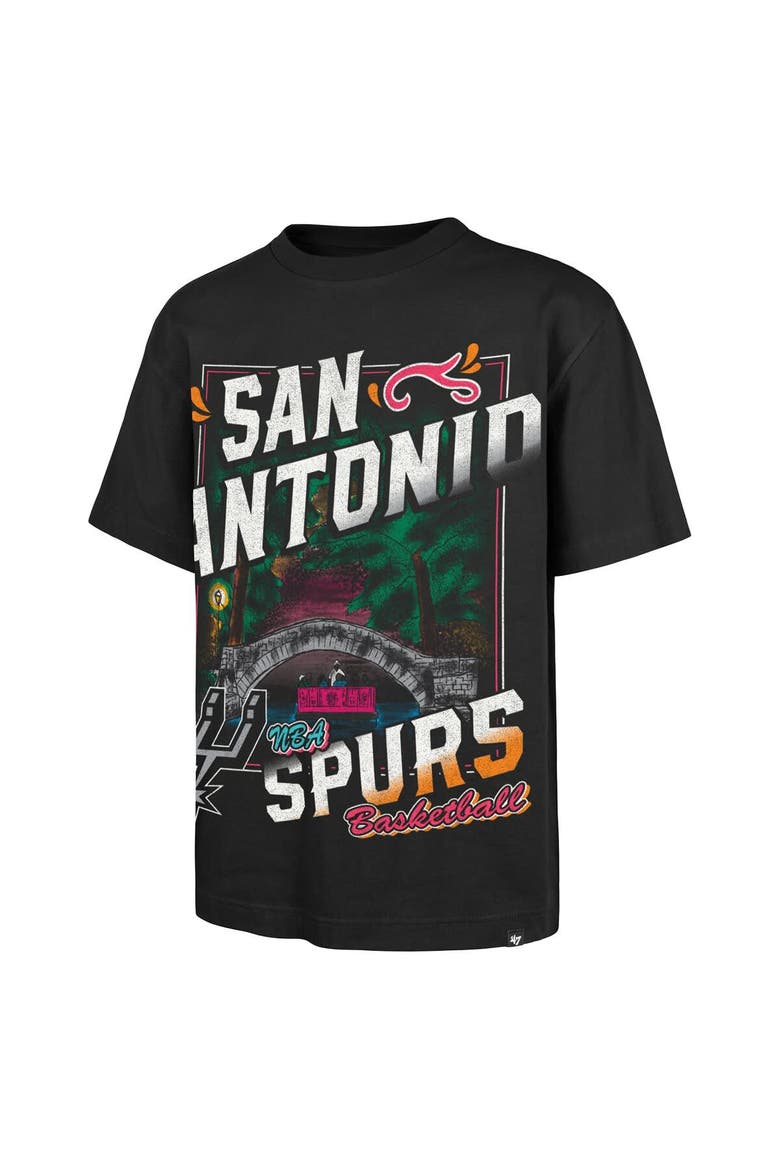 Men's '47  Black San Antonio Spurs Regional Franklin T-Shirt, Alternate, color, Black