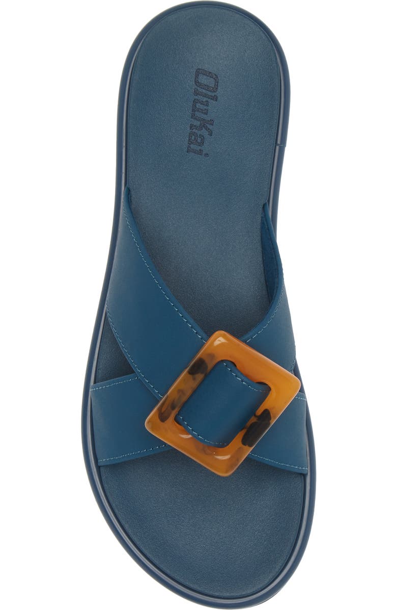 OluKai La'i Slide Sandal, Alternate, color, Lagoon / Lagoon