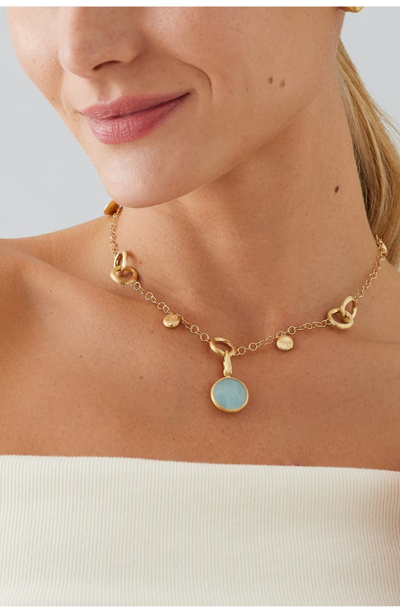 Marco Bicego Jaipur Aquamarint Pendant Charm, Alternate, color, Gold