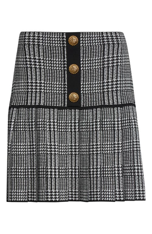 Balmain Prince Of Wales Jacquard Skirt In Multi