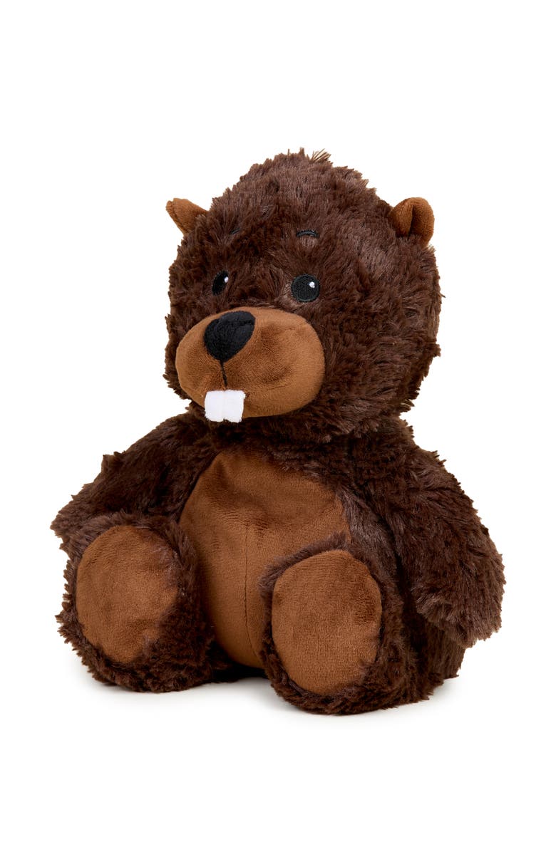 Warmies Beaver Plush Toy, Main, color, Dark Brown