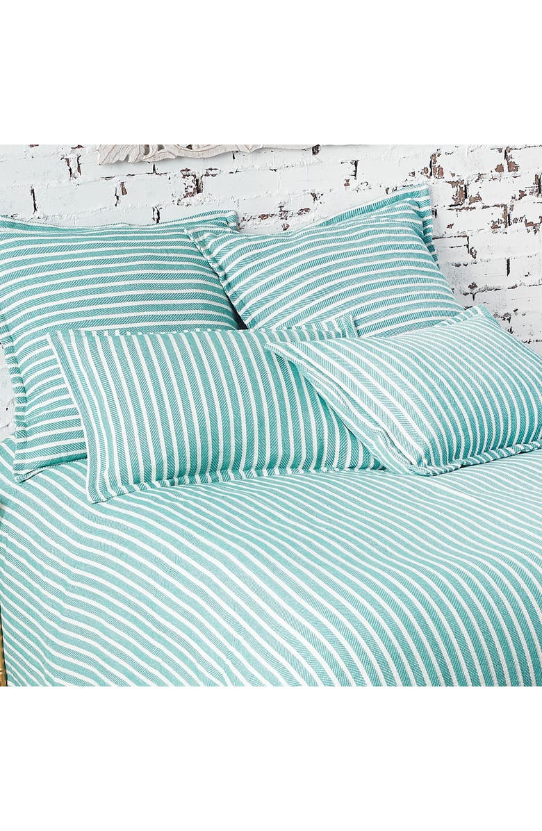 carol & frank Bengal Stripe Blanket, Alternate, color, Green