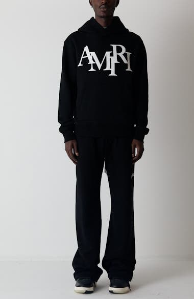 AMIRI Staggered Logo Graphic Hoodie | Nordstrom